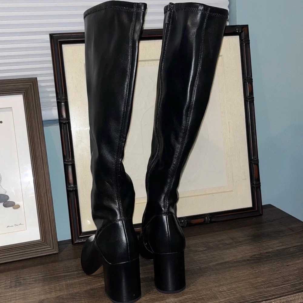 Franco Sarto tribute boots black faux leather 7 - Picture 2 of 4